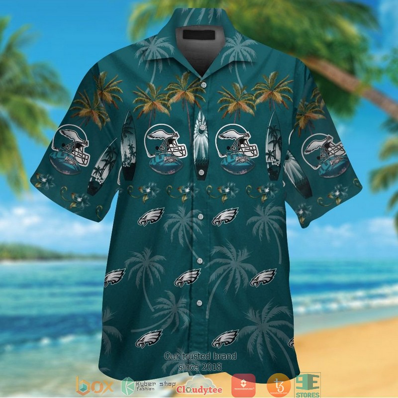 Philadelphia_Eagles_Coconut_pattern_Hawaiian_Shirt_short