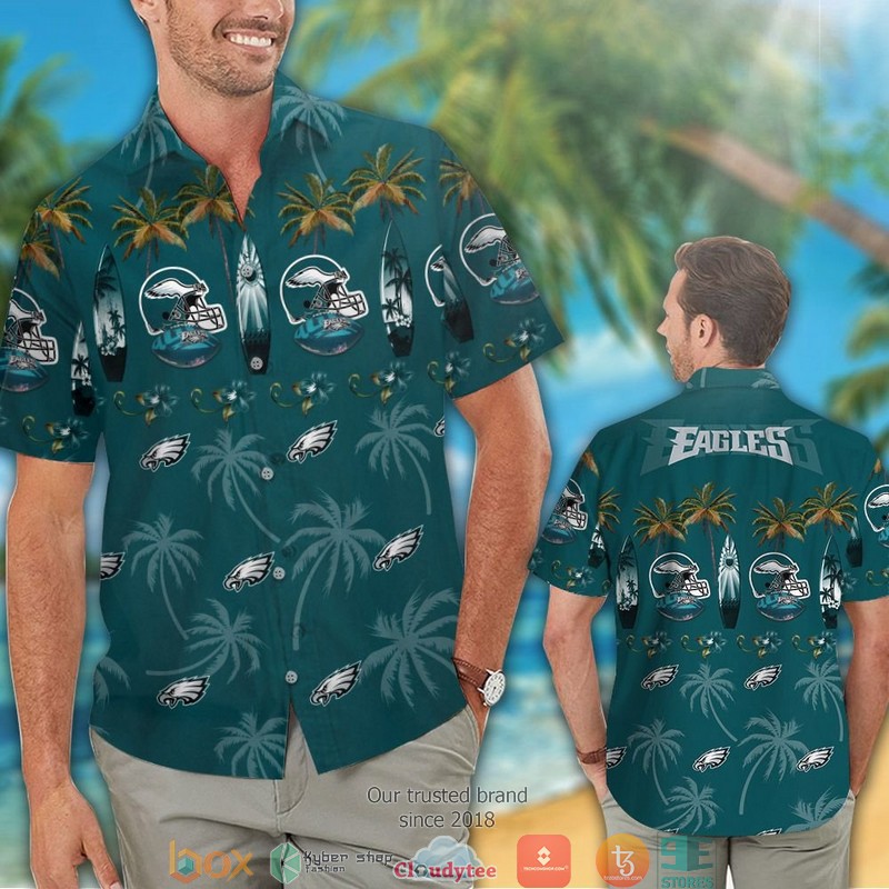 Philadelphia_Eagles_Coconut_pattern_Hawaiian_Shirt_short_1