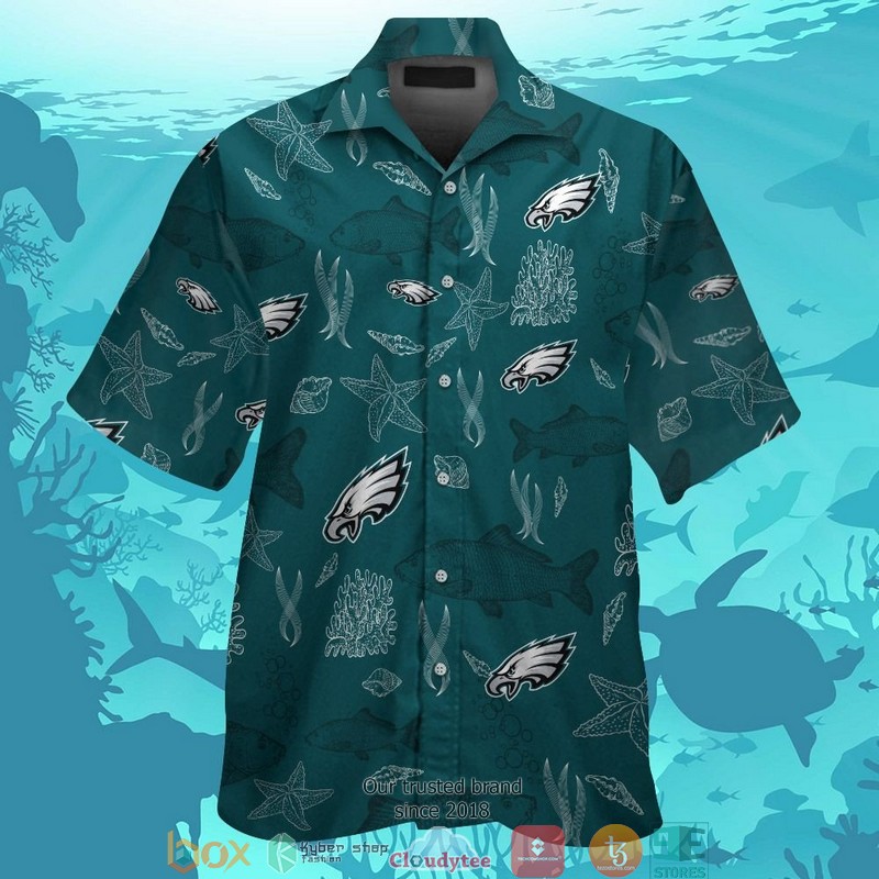 Philadelphia_Eagles_Fish_ocean_pattern_Hawaiian_Shirt_short