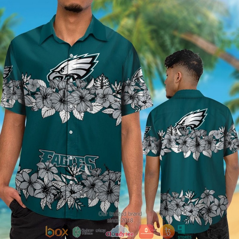 Philadelphia_Eagles_Hibiscus_Flower_line_Hawaiian_Shirt_short_1