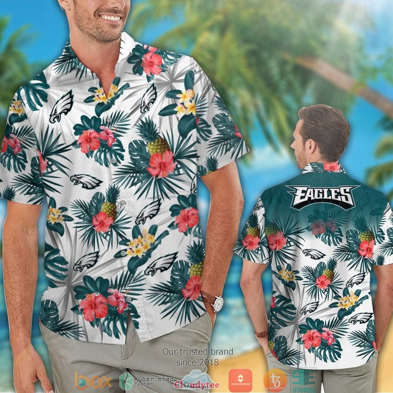 Philadelphia_Eagles_Hibiscus_Pineapple_Hawaiian_Shirt_short_1