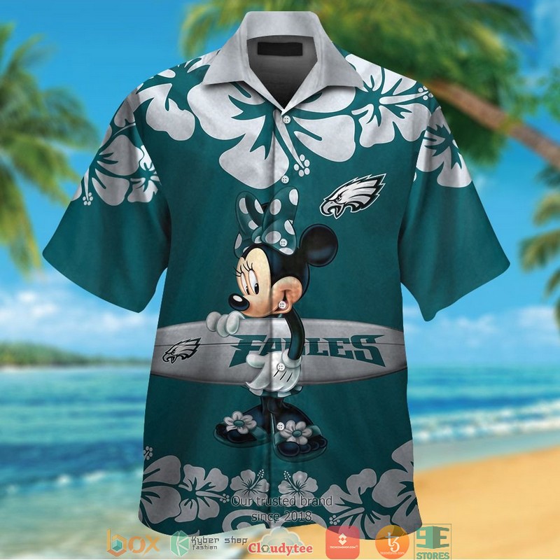 Philadelphia_Eagles_Minnie_Mouse_Hawaiian_Shirt_short