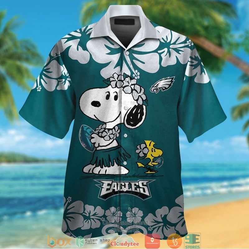 Philadelphia_Eagles_Snoopy_Hawaiian_Shirt_short
