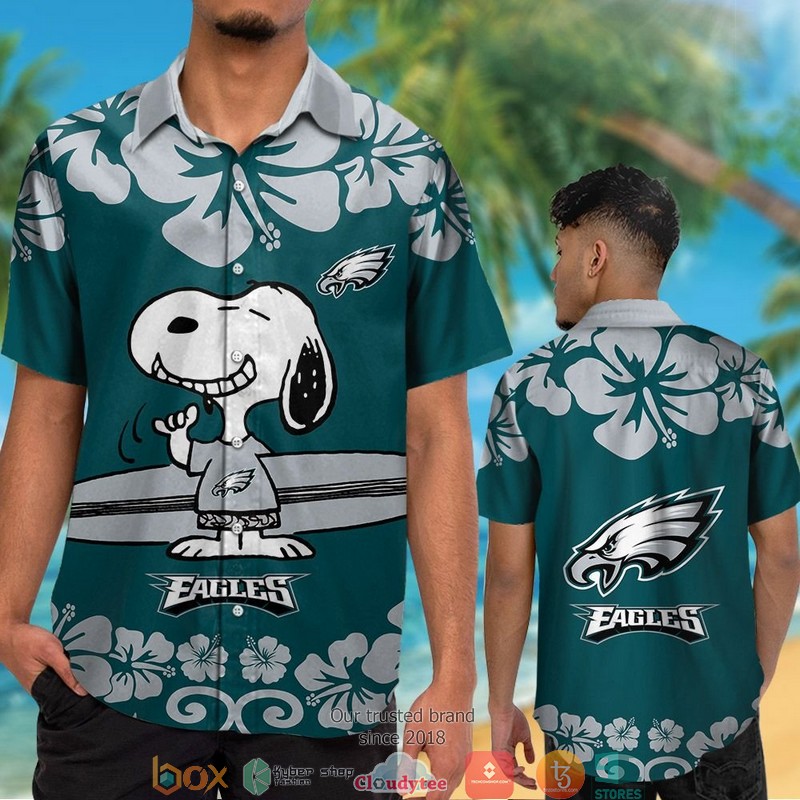 Philadelphia_Eagles_Snoopy_Hibiscus_Hawaiian_Shirt_short_1