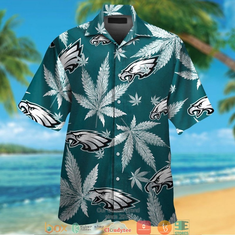Philadelphia_Eagles_cannabis_Hawaiian_Shirt_short