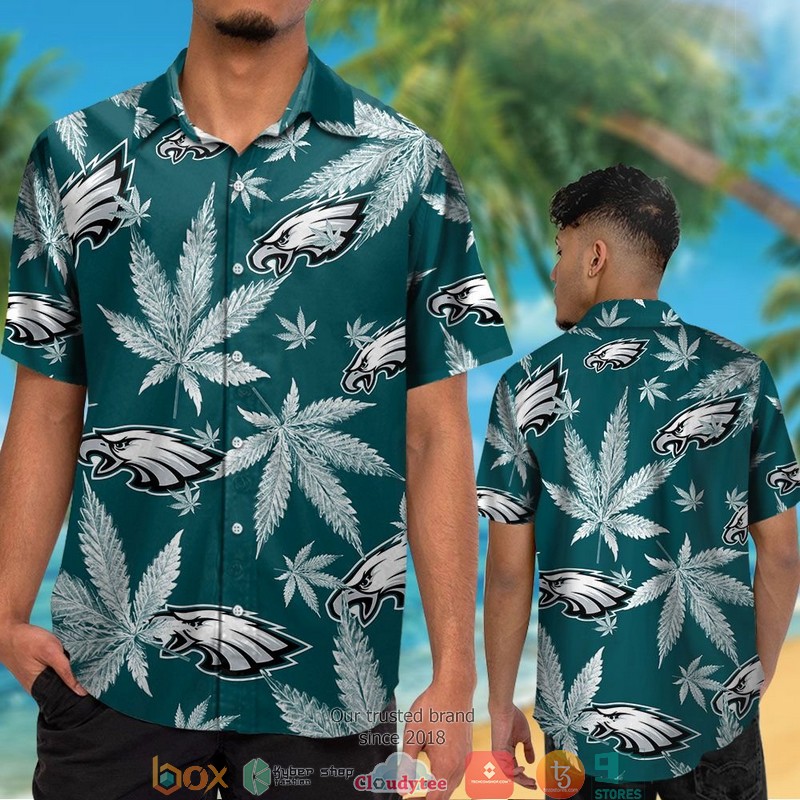 Philadelphia_Eagles_cannabis_Hawaiian_Shirt_short_1