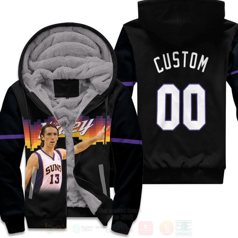Phoenix_Suns_Steve_Nash_13_2020_NBA_Black_City_Personalized_3D_Fleece_Hoodie