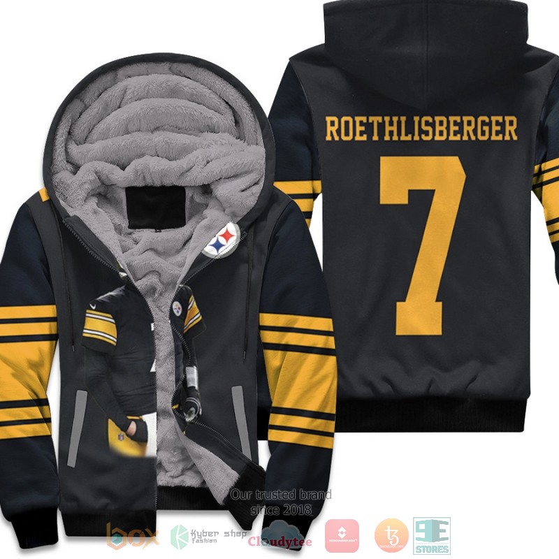 Pittsburgh_Steelers_Ben_Roethlisberger_7_NFL_Black_fleece_hoodie