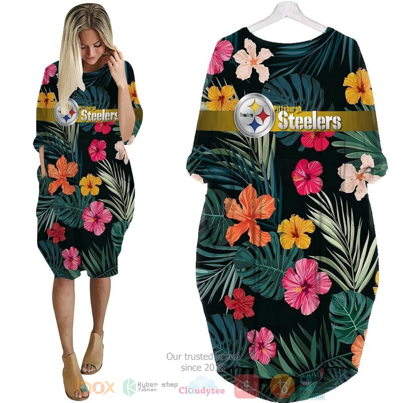 Pittsburgh_Steelers_NFL_flowers_Pocket_Dress