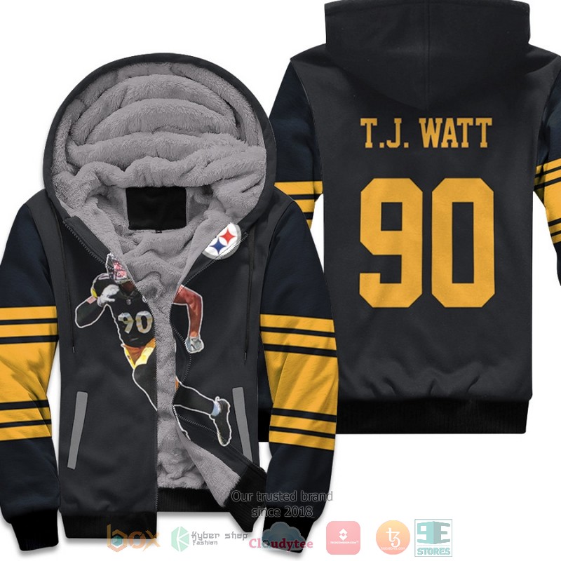Pittsburgh_Steelers_T.J._Watt_90_NFL_Black_fleece_hoodie