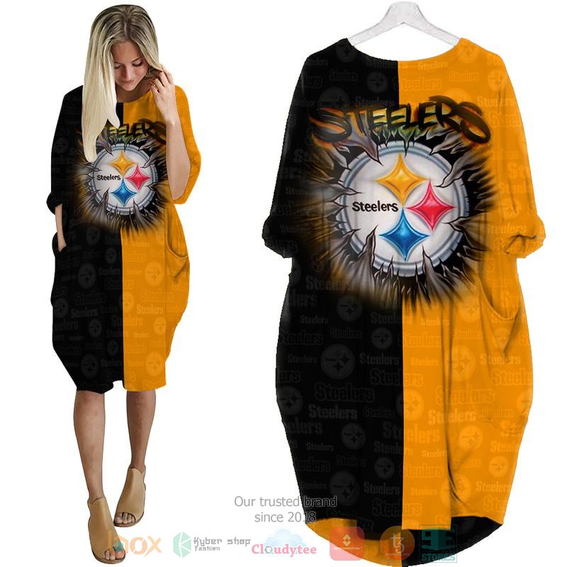 Pittsburgh_Steelers_logo_NFL_black_yellow_Pocket_Dress