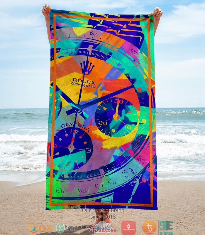 Rolex_multicolor_pattern_Beach_Towel