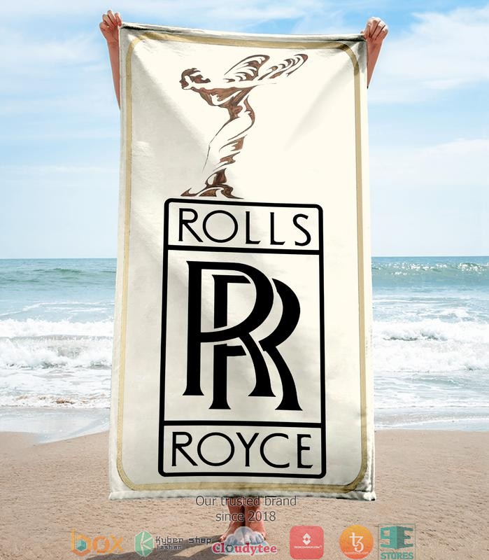 Rolls-Royce_Khaki_border_Beach_Towel
