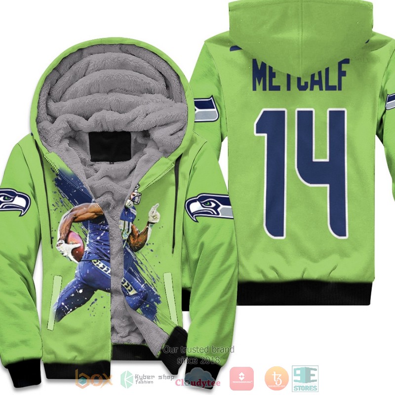 Seattle_Seahawks_DK_Metcalf_14_NFL_Neon_Green_Game_fleece_hoodie