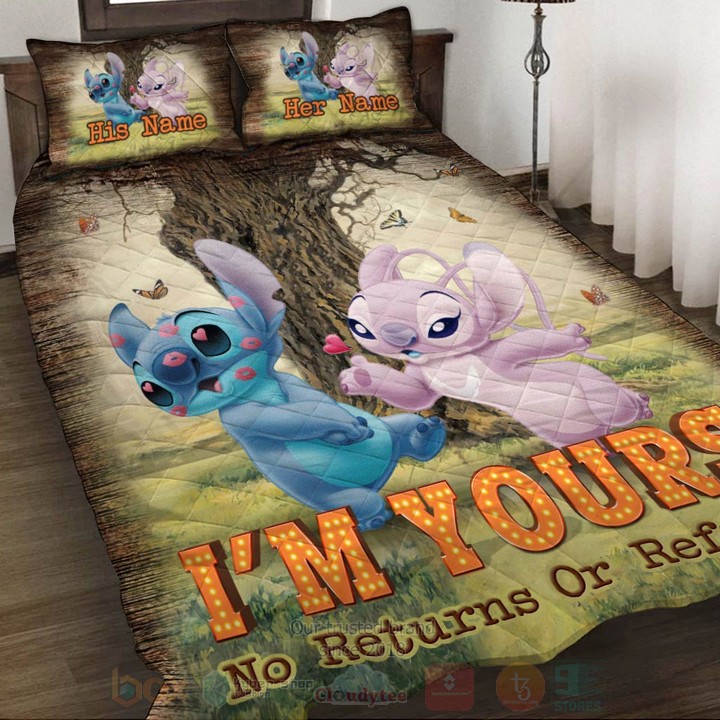 Stitch_and_Angel_Im_Yours_No_Returns_Or_Refunds_Custom_Name_Bedding_Set