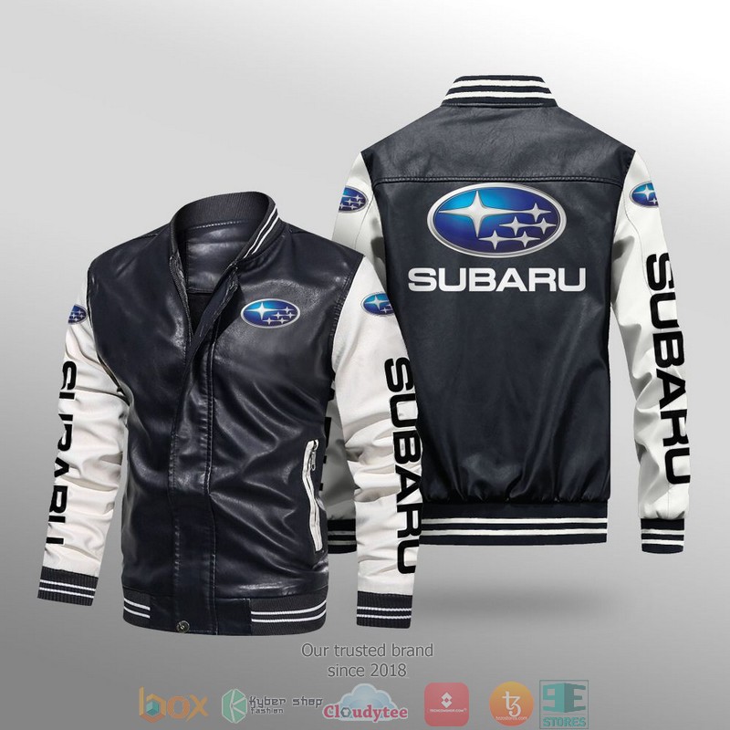 Subaru_Car_Brand_Leather_Bomber_Jacket