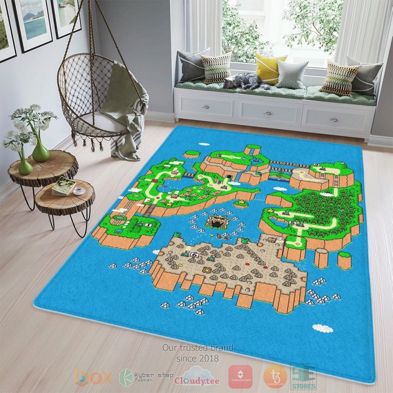 Super_Mario_Map_Dinosaur_Land_Rug