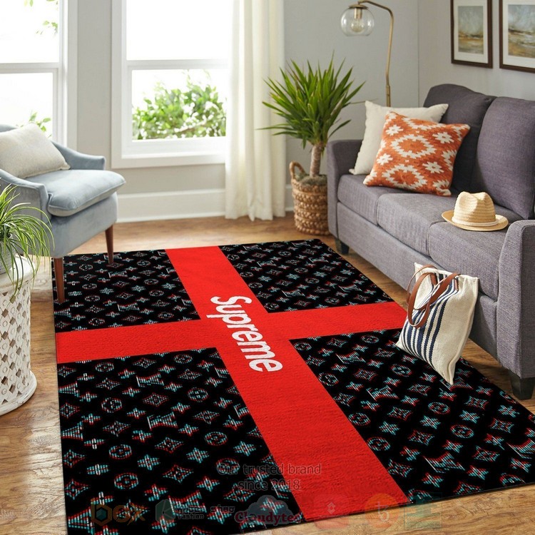 Supreme_Red_-Louis_Vuitton_Black_Inspired_Rug