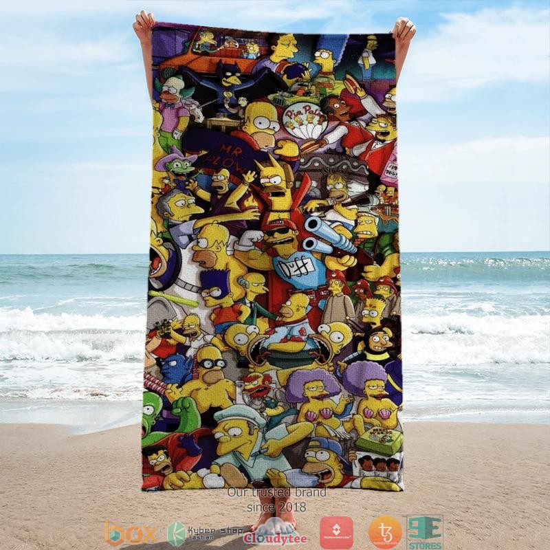 The_Simpson_Characters_Beach_Towel