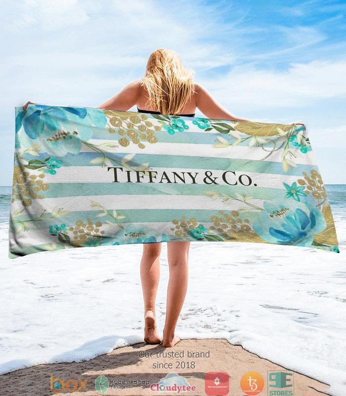Tiffany_and_Co_blue_flower_Beach_Towel