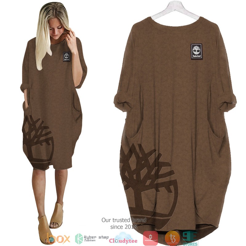 Timberland_tree_Brown_Batwing_Pocket_Dress