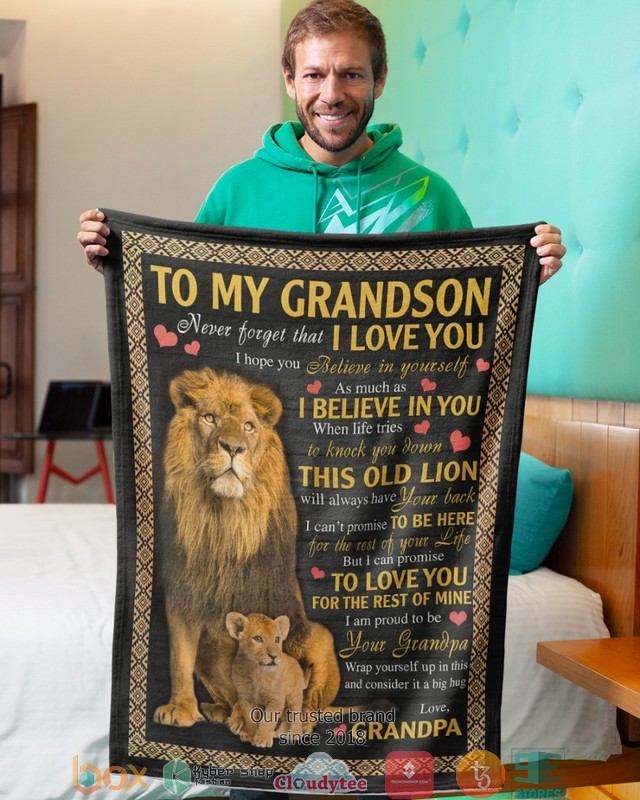 To_My_grandson_never_forget_that_I_love_you_Lion_Blanket_Lion_Blanket_1
