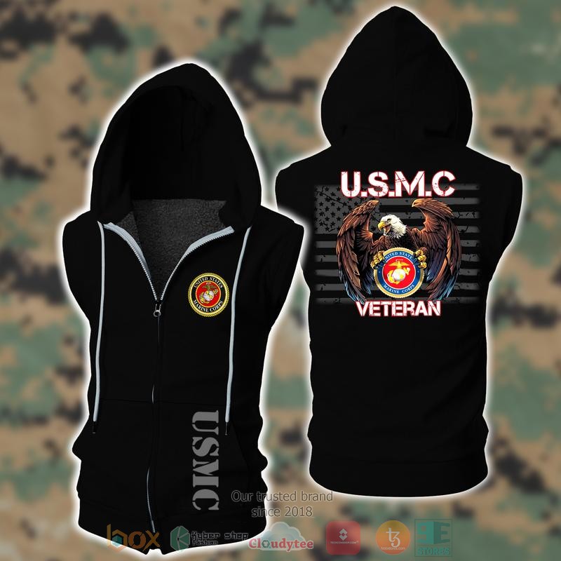 USMC_veteran_The_United_States_Marine_Corps_Sleeveless_zip_vest_leather_jacket