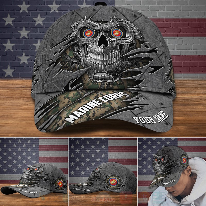 US_MARINE_CORPS_Military_Veteran_Personalized_Skull_Cap