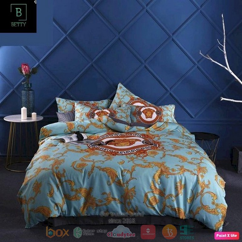 Versace_Barocco_pattern_light_blue_Bedding_Set