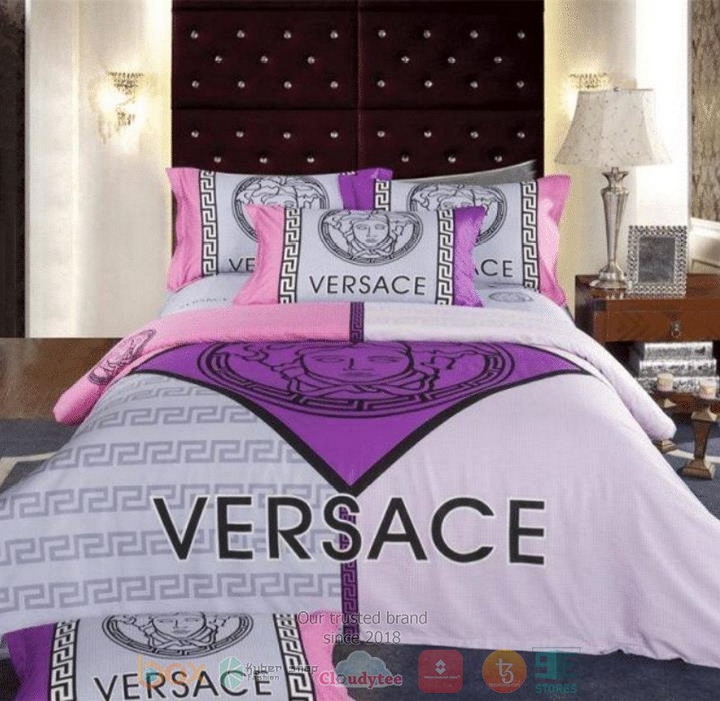 Versace_Brand_purple_pink_quilt_bedding_set