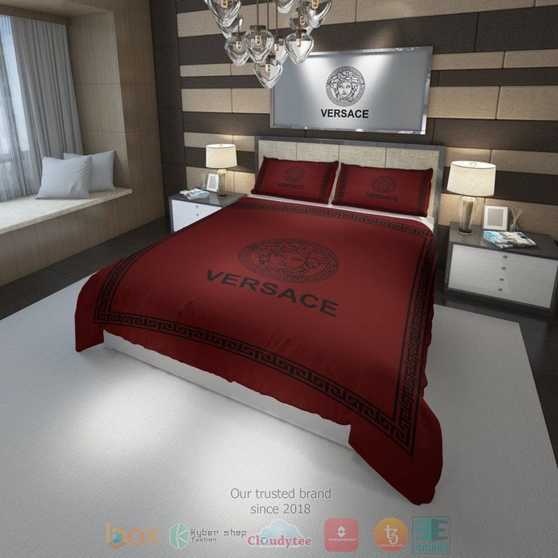 Versace_Brand_red_quilt_bedding_set