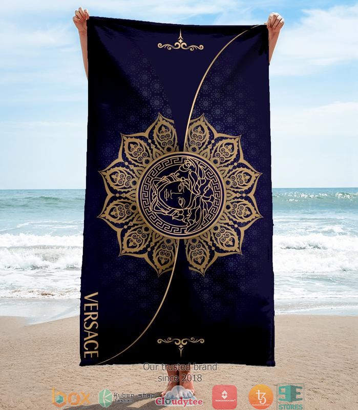 Versace_Navy_Gold_Beach_Towel