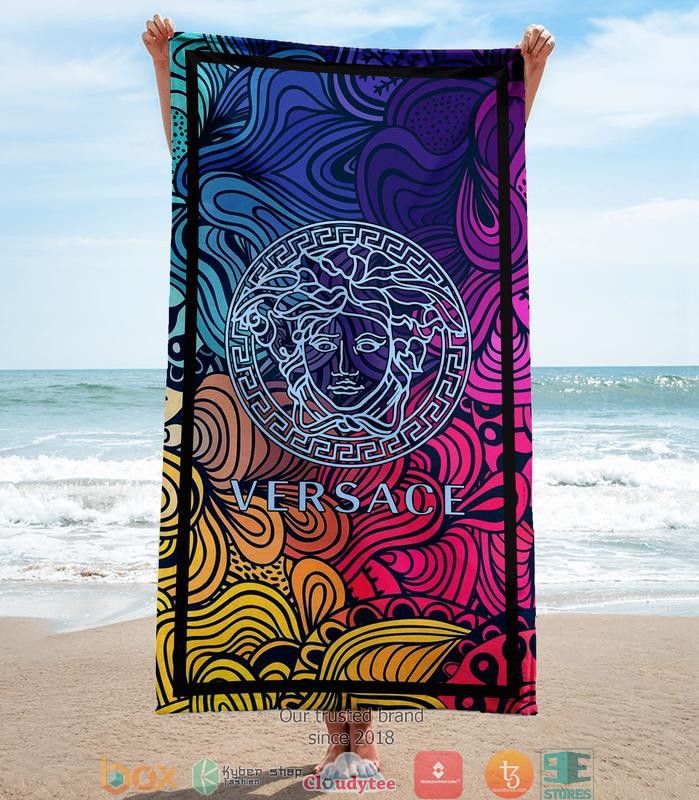 Versace_variegated_color_pattern_Beach_Towel
