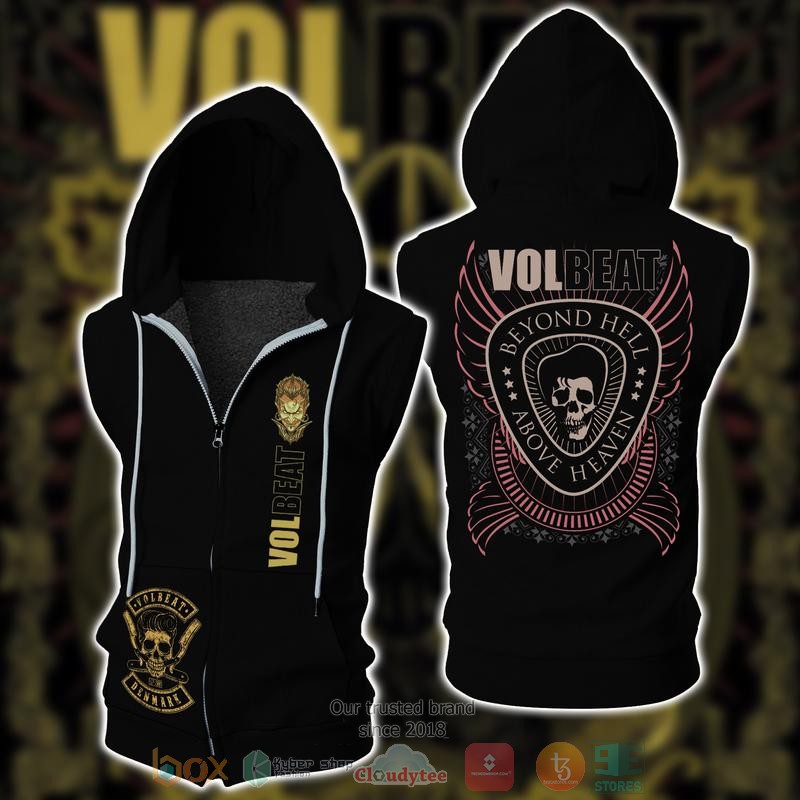 Volbeat_Beyond_Hell_Above_Heaven_Sleeveless_zip_vest_leather_jacket