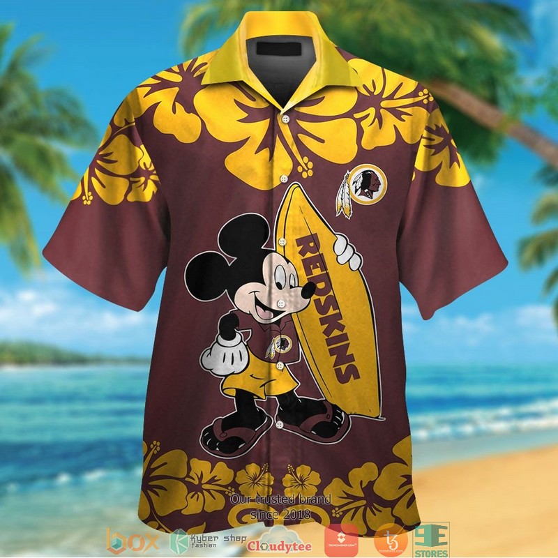 Washington_Redskins_Mickey_Mouse_Hawaiian_Shirt_Short