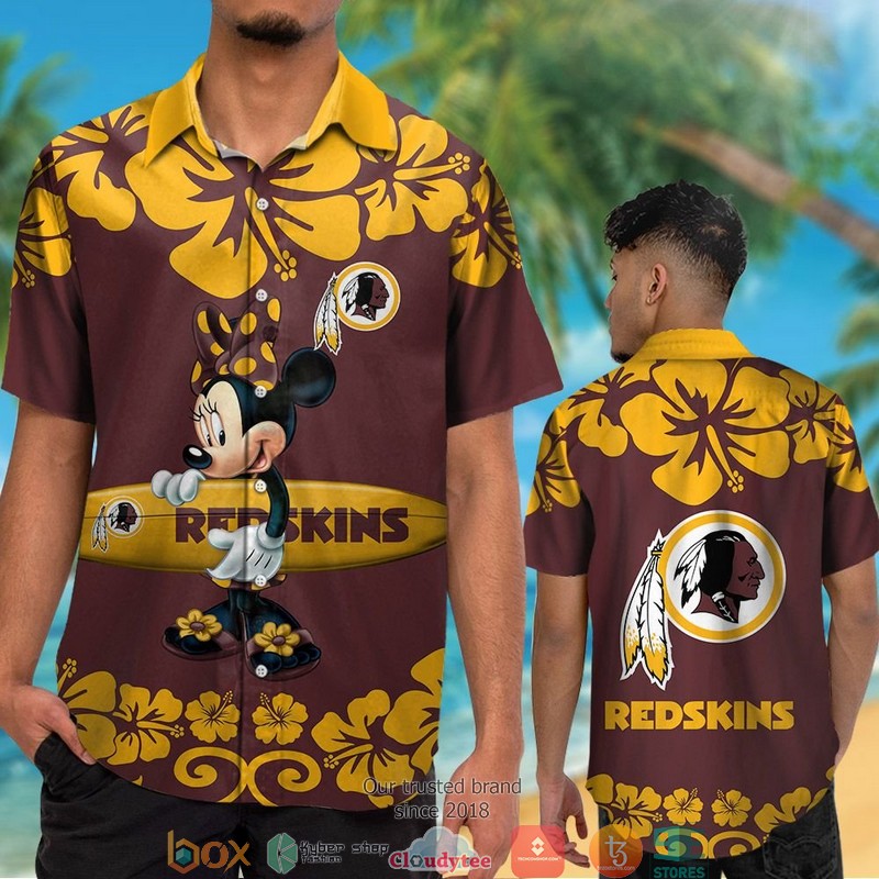 Washington_Redskins_Minnie_Mouse_Hawaiian_Shirt_Short_1