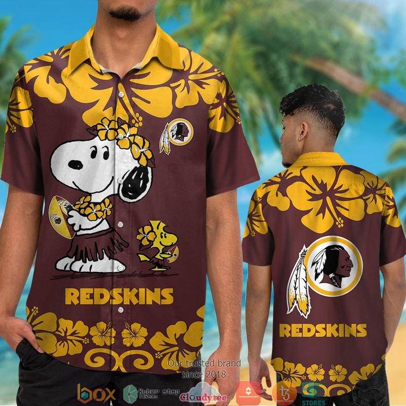 Washington_Redskins_Snoopy_Hawaiian_Shirt_Short_1