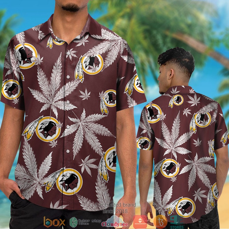 Washington_Redskins_cannabis_Hawaiian_Shirt_short_1