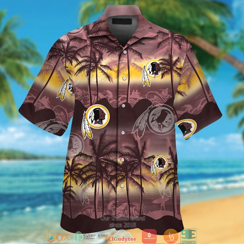 Washington_Redskins_coconut_island_ocean_waves_Hawaiian_Shirt_Short
