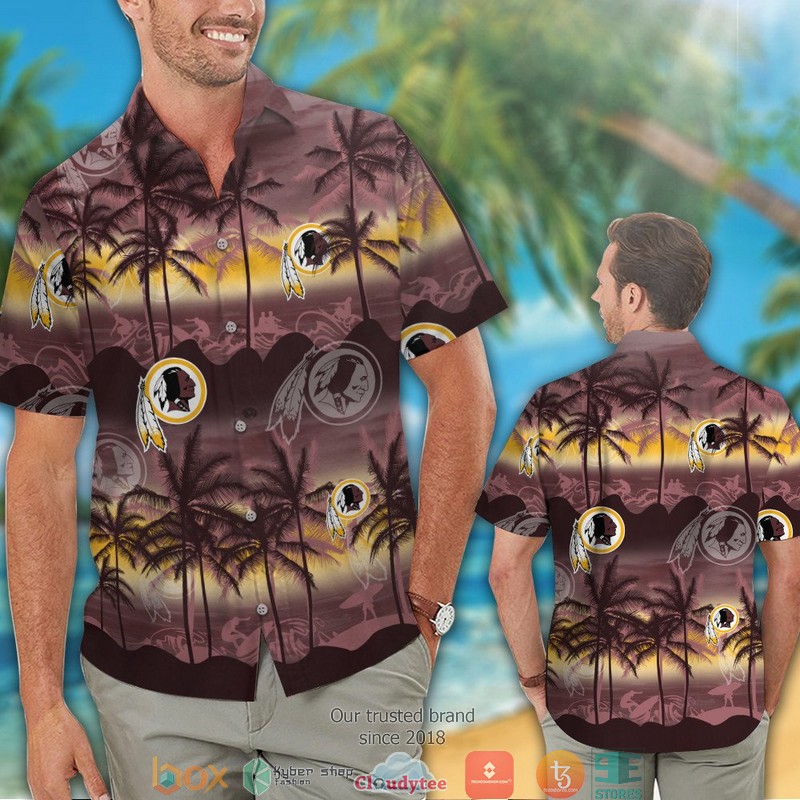 Washington_Redskins_coconut_island_ocean_waves_Hawaiian_Shirt_Short_1