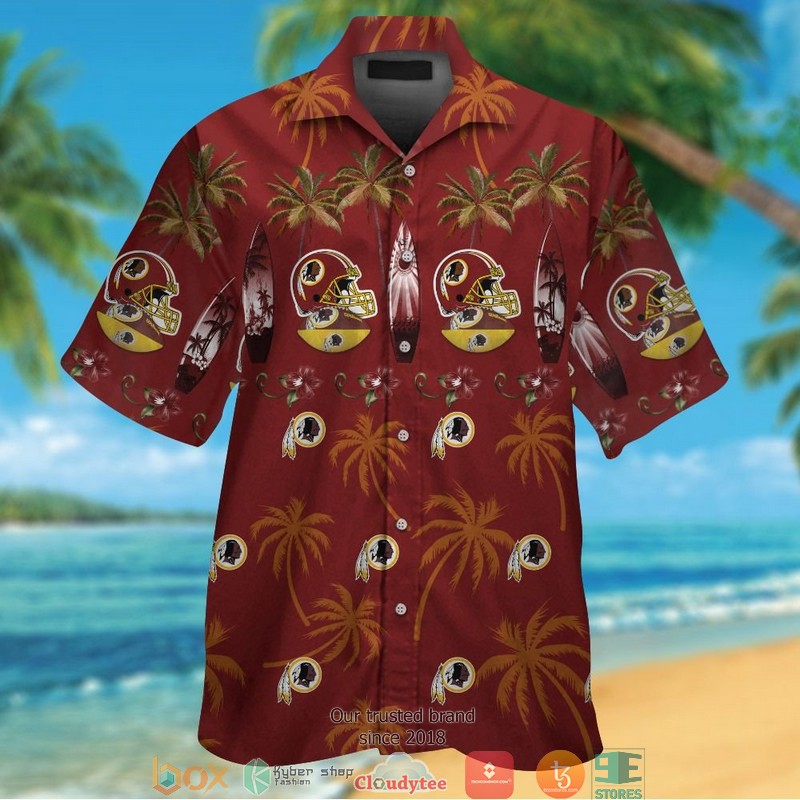 Washington_Redskins_coconut_pattern_Hawaiian_Shirt_Short