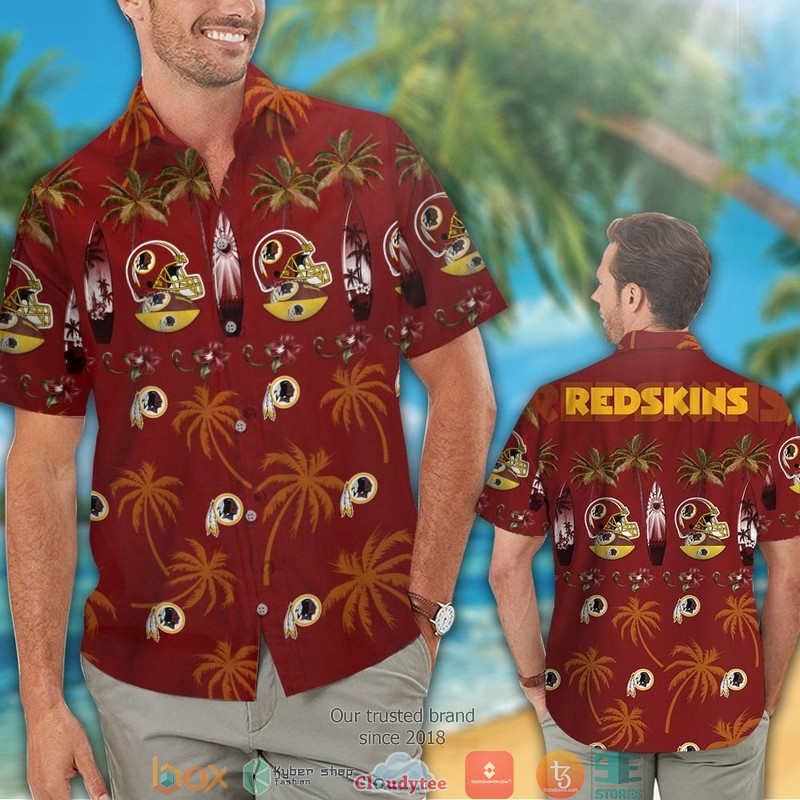 Washington_Redskins_coconut_pattern_Hawaiian_Shirt_Short_1