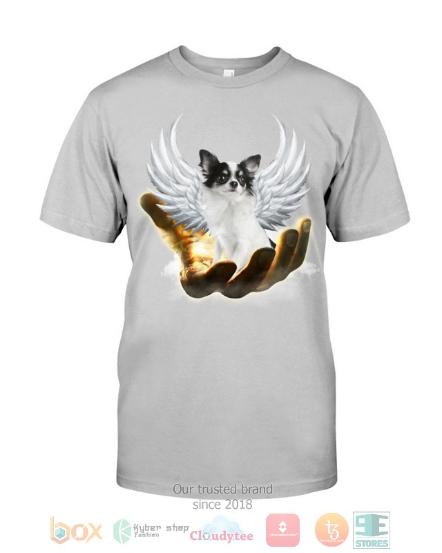 White_Long_Haired_Chihuahua_Golden_Hand_Heaven_Wings_2D_shirt_hoodie