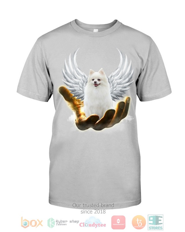 White_Pomeranian_Golden_Hand_Heaven_Wings_2D_shirt_hoodie