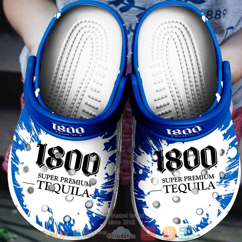 1800_Super_Premium_Tequila_Blue_Drinking_Crocband_Clog_Shoes