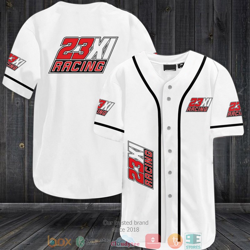 23XI_Racing_Car_Team_White_Baseball_Jersey
