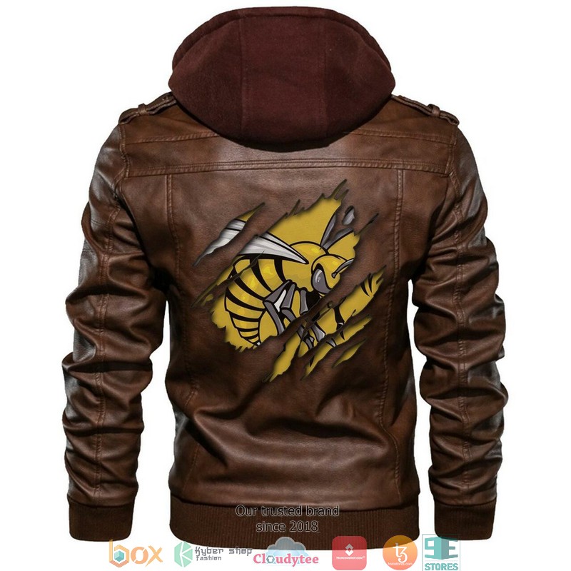 Alabama_State_Hornets_NCAA_Brown_Motorcycle_Leather_Jacket