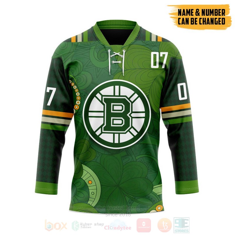Boston_Bruins_NHL_2022_St_Patrick_Day_Personalized_Hockey_Jersey