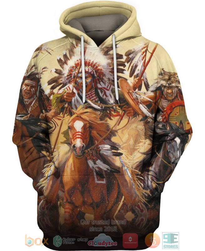 Native_Warrior_Battle_3D_Shirt_Hoodie