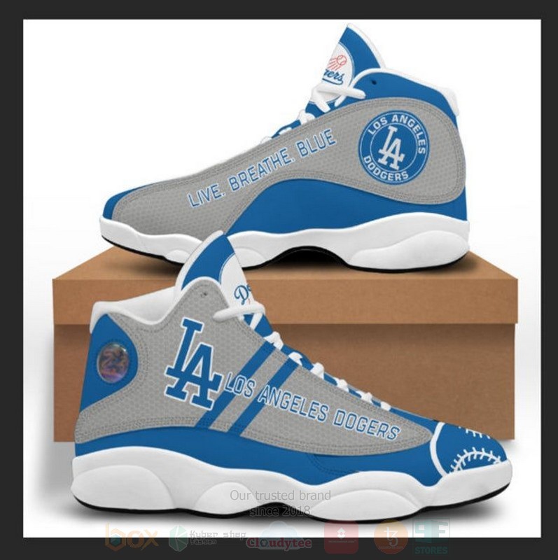 Los_Angeles_Dodgers_Football_MLB_Air_Jordan_13_Shoes